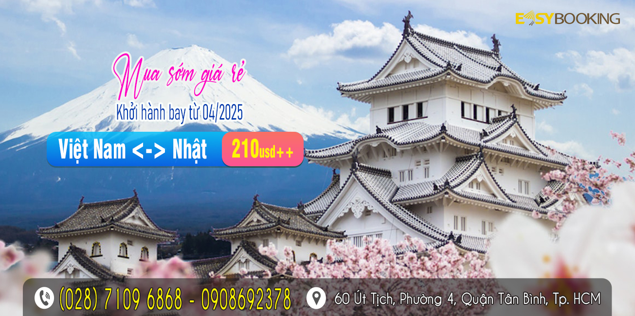 Mua sớm giá rẻ vé đi Nhật giá từ 210usd khứ hồi khởi hành từ 04-2025 - All Nippon Airways - Gia Huy - Easybooking