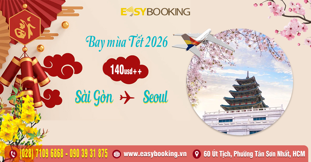 Tết này bay Hàn Quốc giá sốc 140usd - Asiana Airlines Gia Huy Easybooking