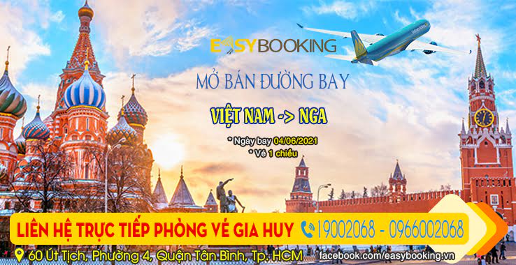 Mở bán đường bay Việt Nam đi Moscow (Nga) bay ngày 04-06-2021 | Vietnam Airlines