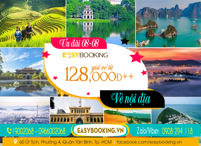 Ưu đãi ngày đôi 08 tháng 08 giá vé trong nước chỉ từ 128k | Vietnam Airlines