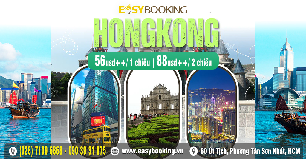 Giá không tưởng vé đi Hongkong chỉ từ 56usd - Vietnam Airlines - Easybooking