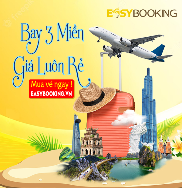 ve may bay 3 miền giá rẻ