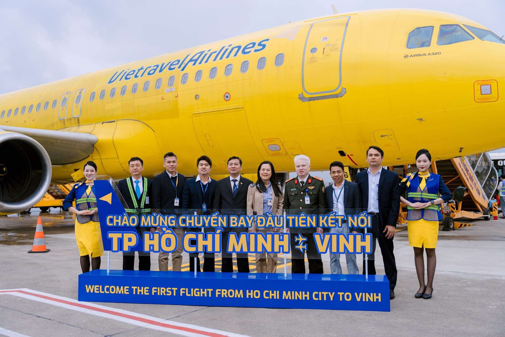 Vietravel Airlines khai trương đường bay kết nối Tp. Hồ Chí Minh - Vinh