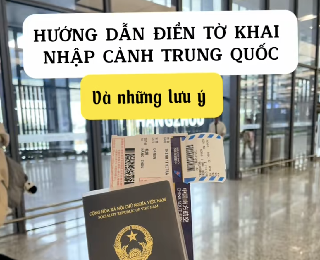 THÔNG BÁO VỀ VIỆC KHAI BÁO TRỰC TUYẾN THẺ NHẬP CẢNH TRUNG QUỐC (ARRIVAL CARD)