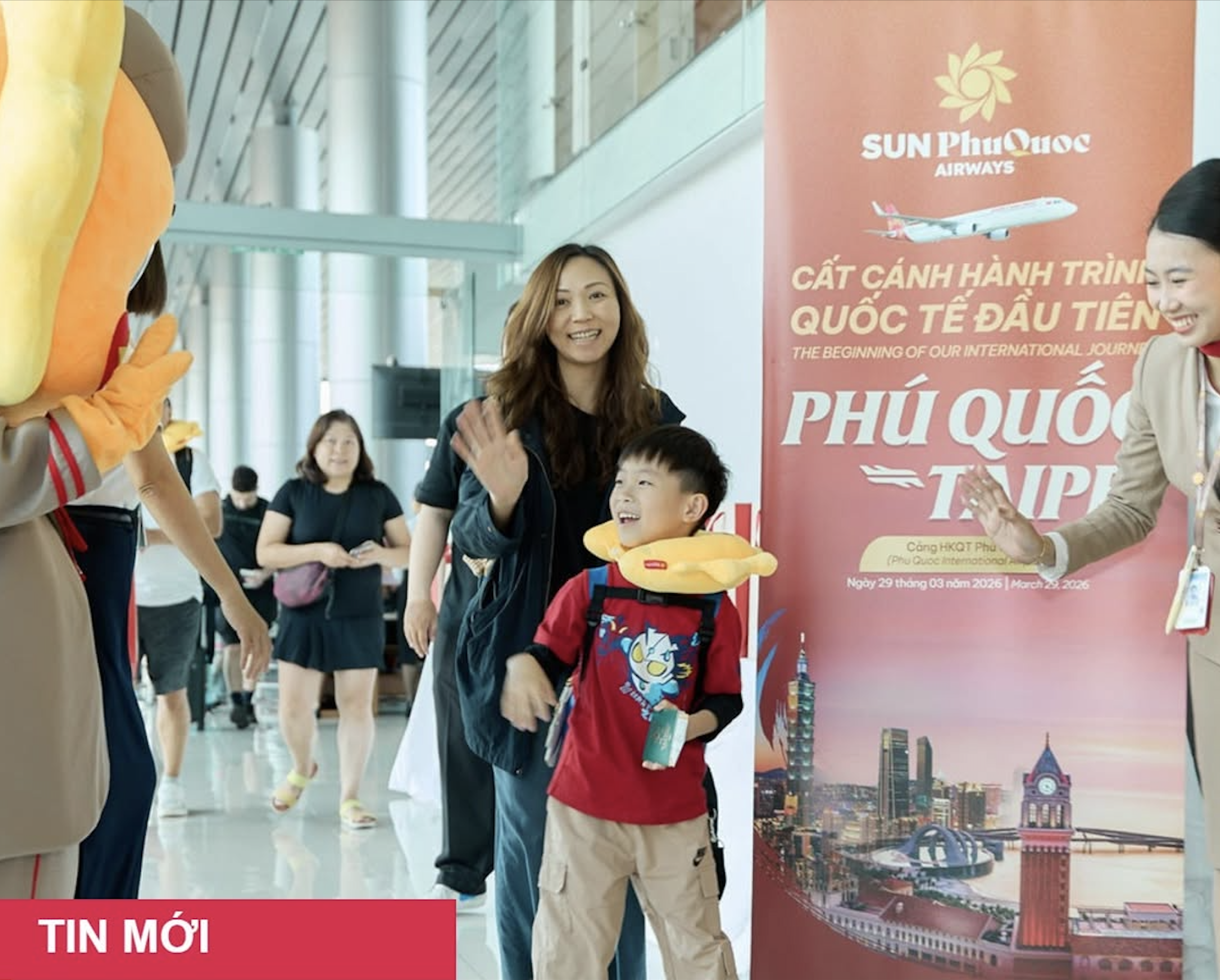 Sun PhuQuoc đã chính thức khai trương đường bay quốc tế đầu tiên Phú Quốc - Đài Bắc