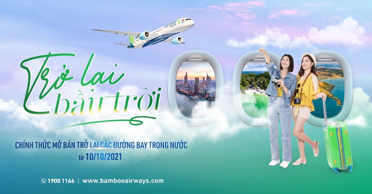 Bamboo Airways hướng dẫn bay nội địa giai đoạn từ ngày 21/10 – 30/11/2021