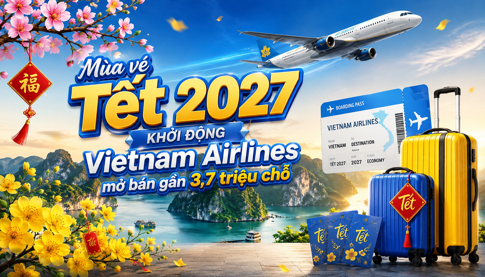 Mùa vé Tết 2027 khởi động: Vietnam Airlines mở bán gần 3,7 triệu chỗ