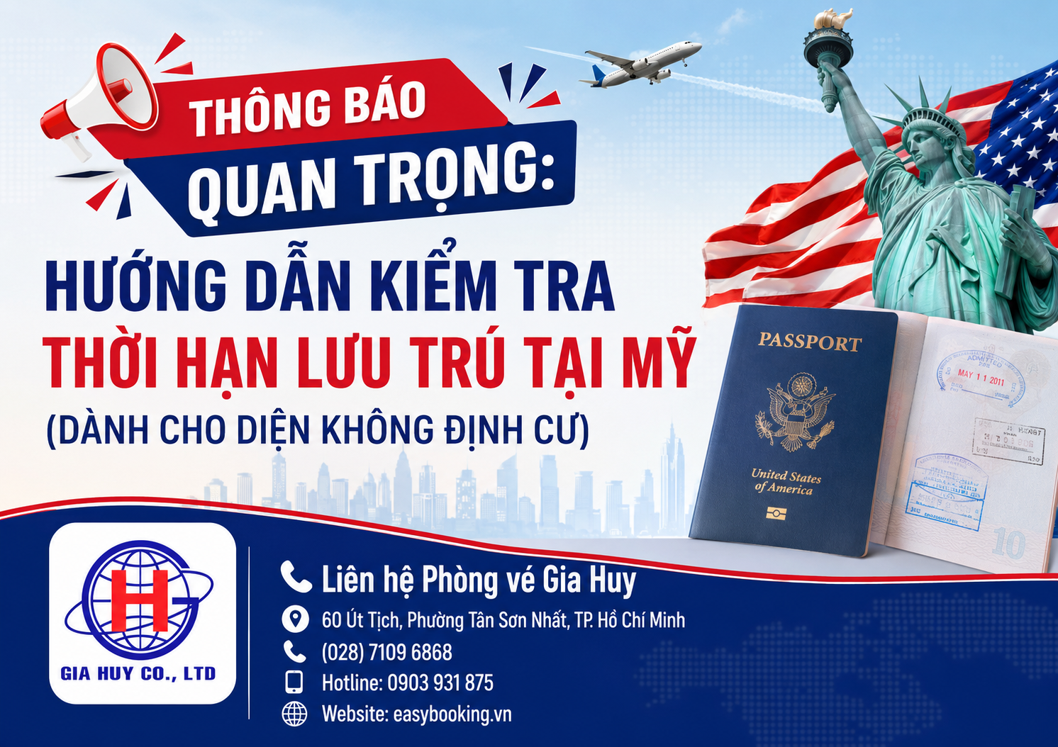 THÔNG BÁO QUAN TRỌNG: HƯỚNG DẪN KIỂM TRA THỜI HẠN LƯU TRÚ TẠI MỸ (DÀNH CHO DIỆN KHÔNG ĐỊNH CƯ)