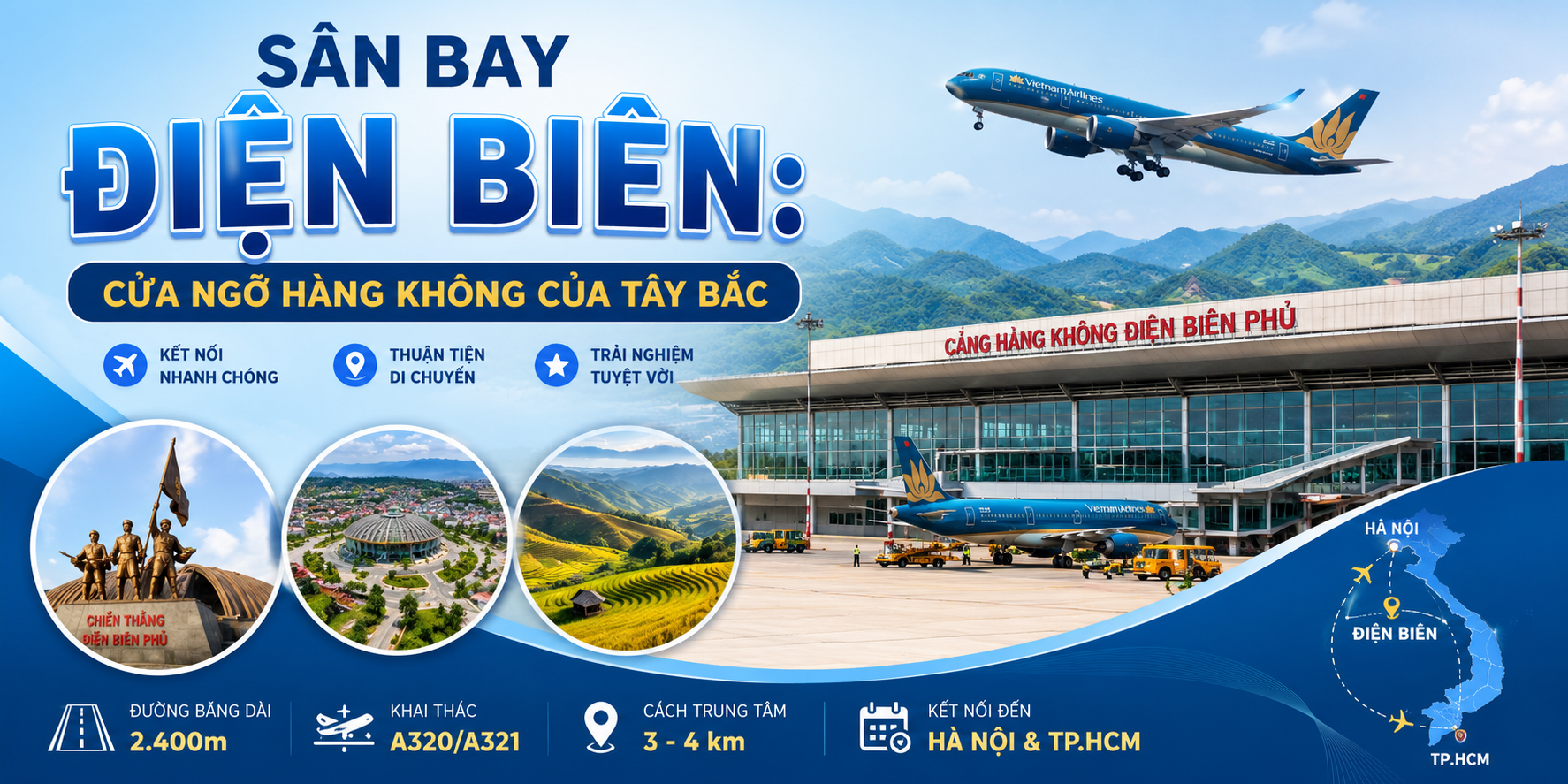 SÂN BAY ĐIỆN BIÊN: CỬA NGÕ HÀNG KHÔNG CỦA TÂY BẮC