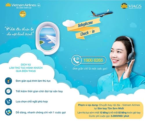 VNA triển khái dịch vụ check-in qua điện thoại lần đầu tiên có mặt tại Việt Nam