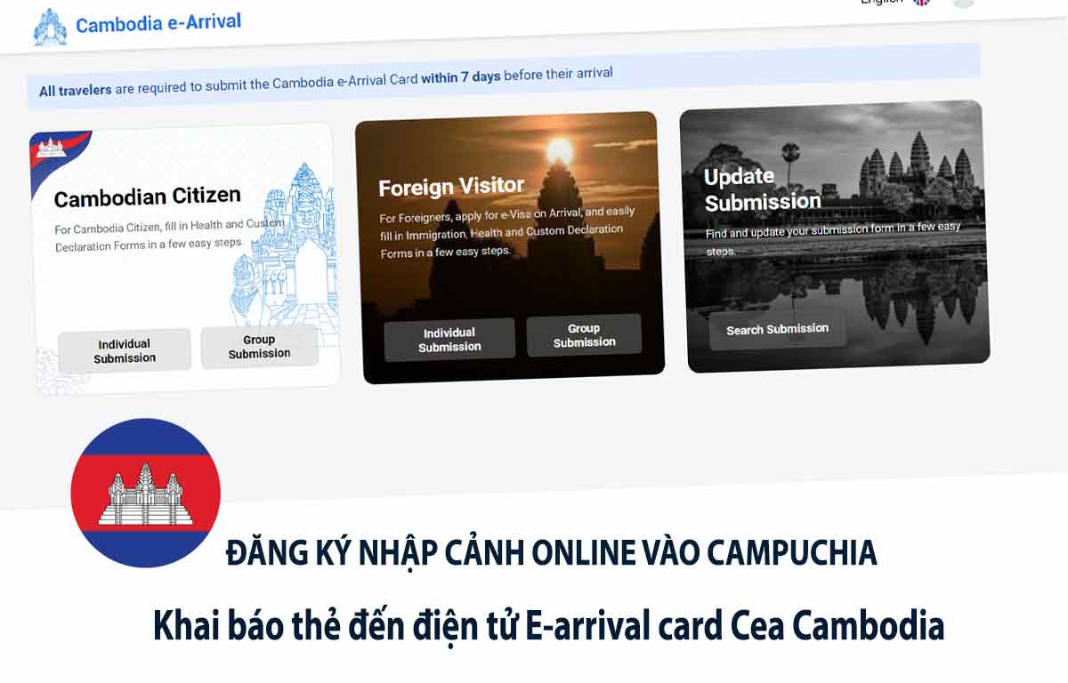 TRIỂN KHAI SỬ DỤNG E-ARRIVAL TẠI CAMBODIA