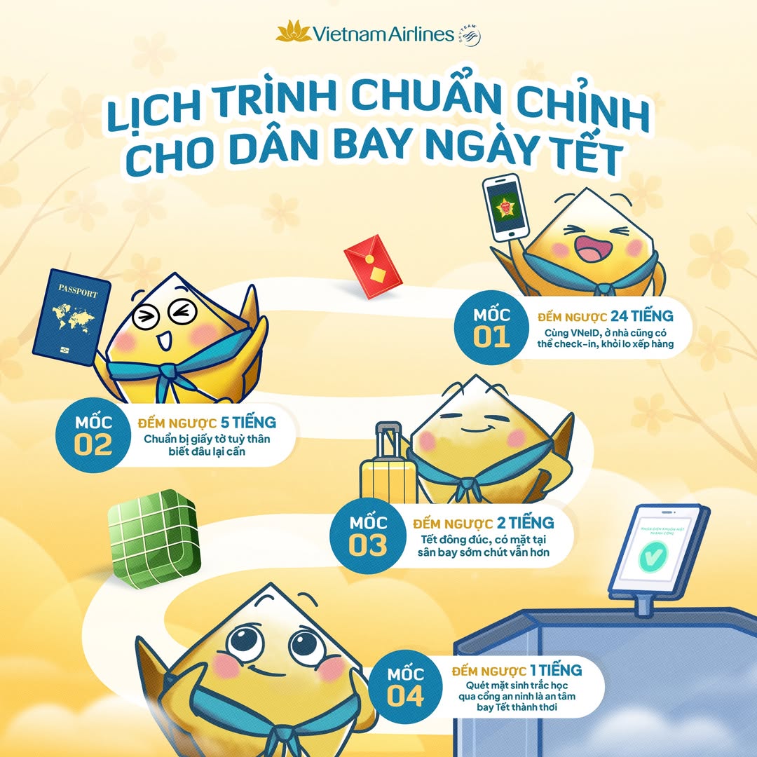  LỊCH TRÌNH CHUẨN CHỈNH CHO DÂN BAY NGÀY TẾT