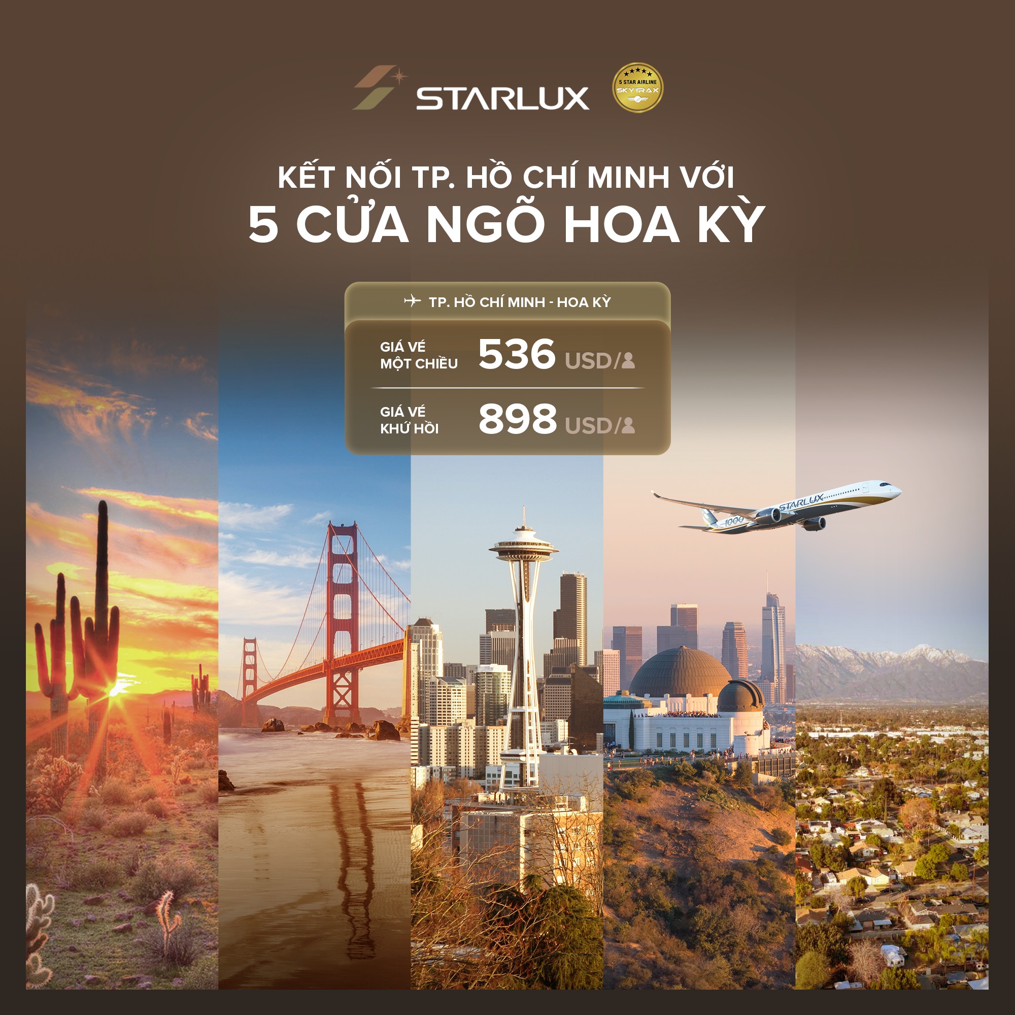 ✈ STARLUX KẾT NỐI TP HỒ CHÍ MINH DỄ DÀNG VỚI HOA KỲ