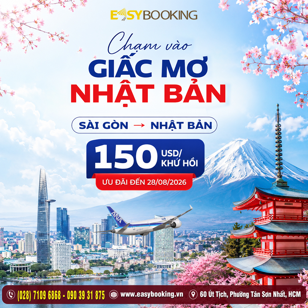 Chạm Vào Giấc Mơ Nhật Bản Vé Bay Khứ Hồi Cực Hạt Dẻ 150 USD - All Nippon Airways