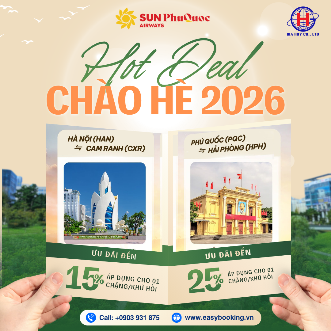 ƯU ĐÃI KHAI TRƯƠNG ĐƯỜNG BAY PHÚ QUỐC - HẢI PHÒNG; HÀ NỘI – NHA TRANG