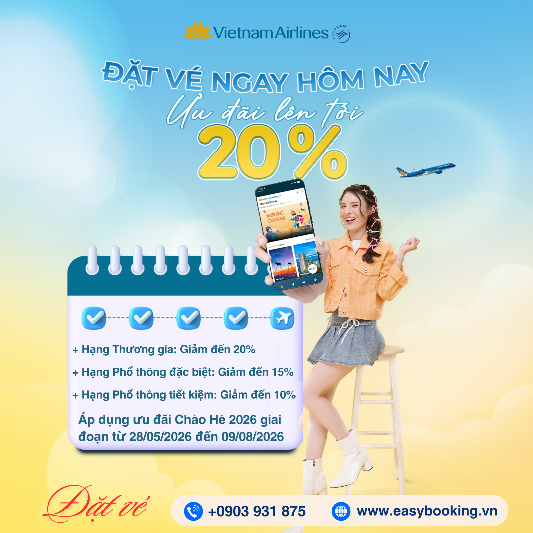 VIETNAM AIRLINES ƯU ĐÃI MUA CÀNG SỚM GIÁ CÀNG TỐT
