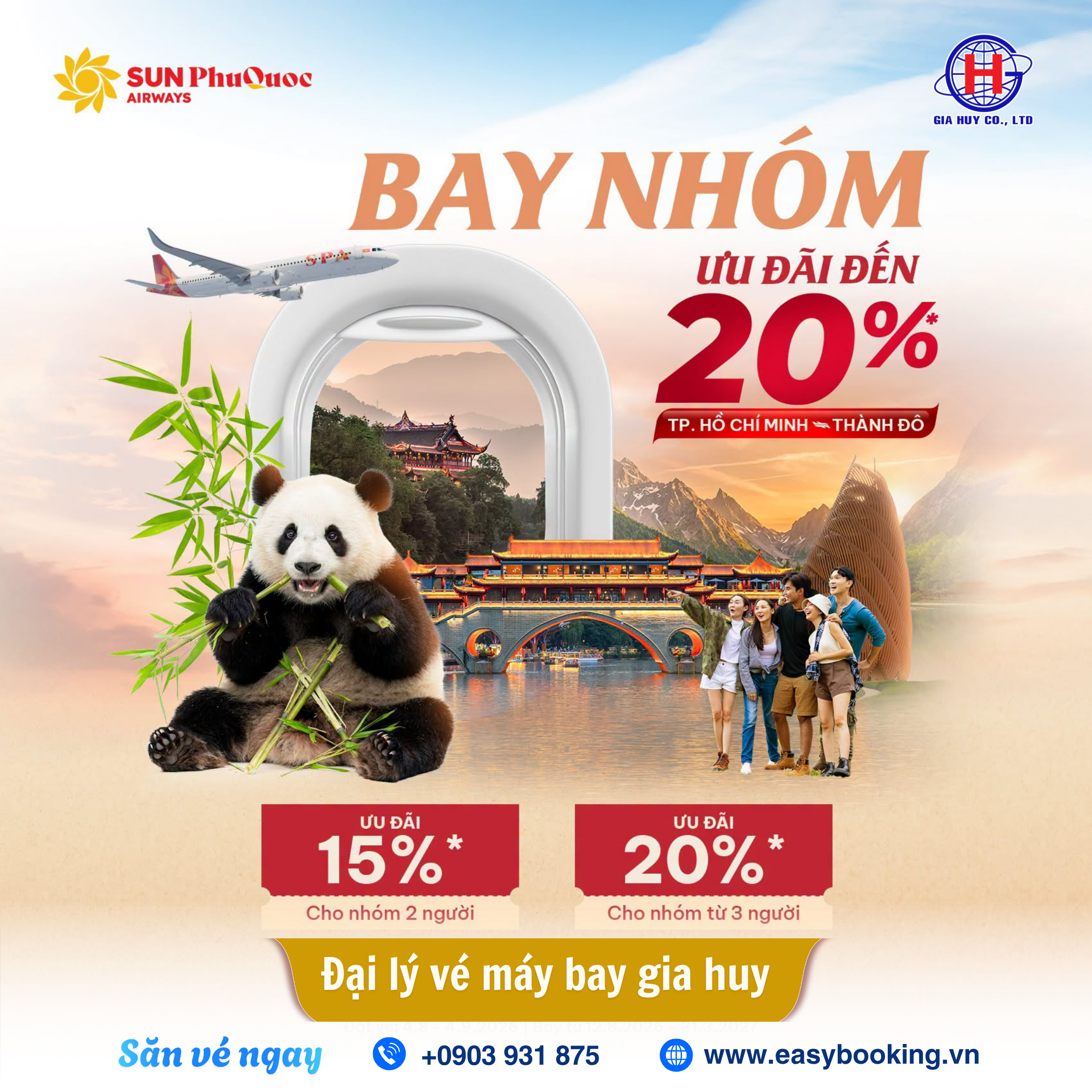TP.HỒ CHÍ MINH ⇄ THÀNH ĐÔ – BAY CÙNG HỘI BẠN, NHẬN ƯU ĐÃI ĐẾN 20% ✈️