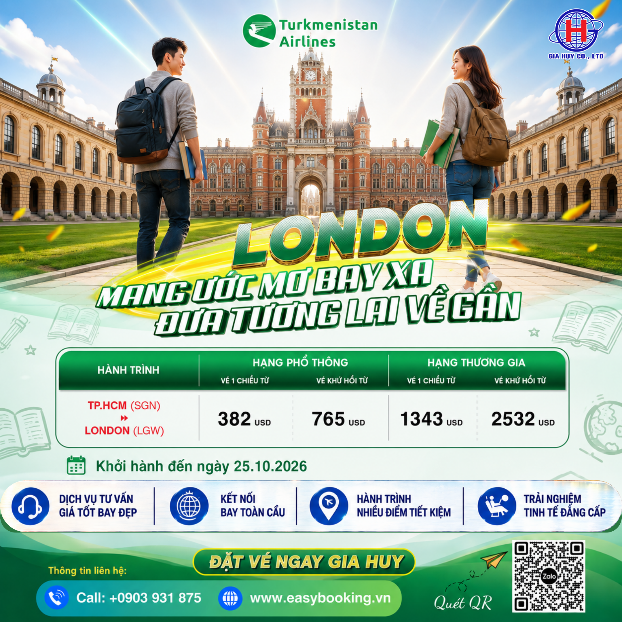 🍂 BAY LONDON MÙA THU 2026 – HÀNH TRÌNH MỚI, ƯỚC MƠ MỚI!