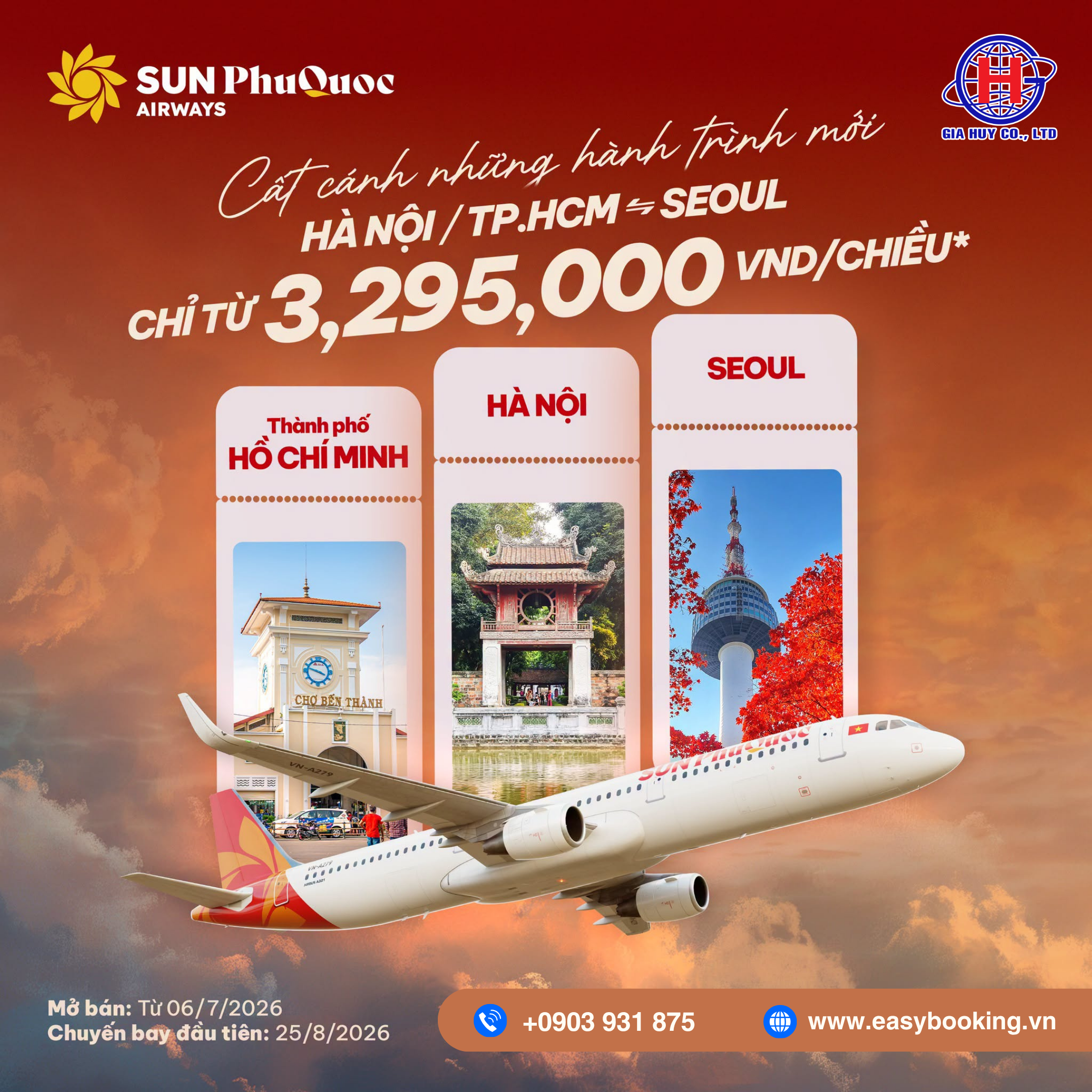 🇰🇷 BAY HÀN QUỐC GIÁ ĐẸP – LÊN KÈO NGAY HÔM NAY! ✈️