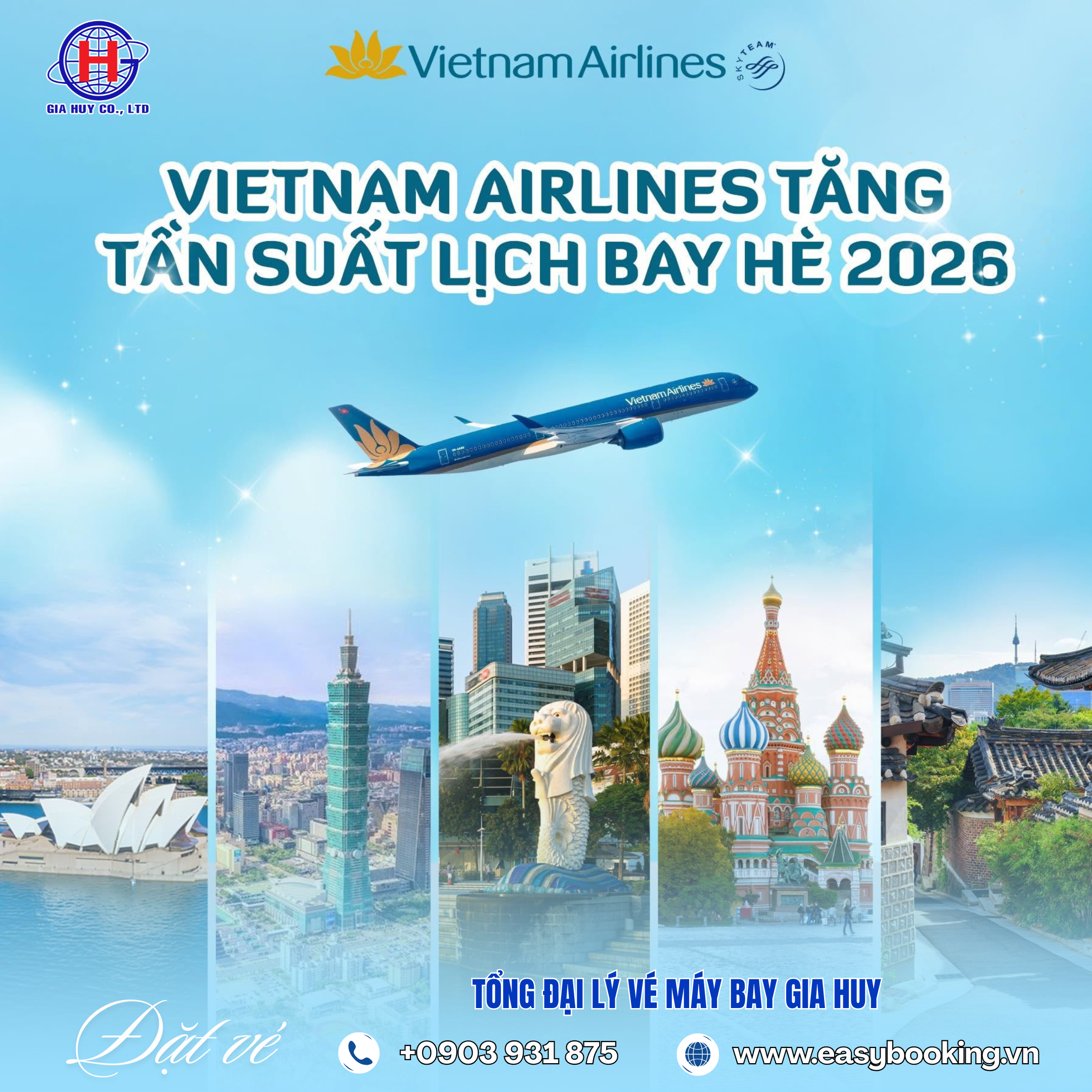  VIETNAM AIRLINES TĂNG TẦN SUẤT LỊCH BAY HÈ 2026