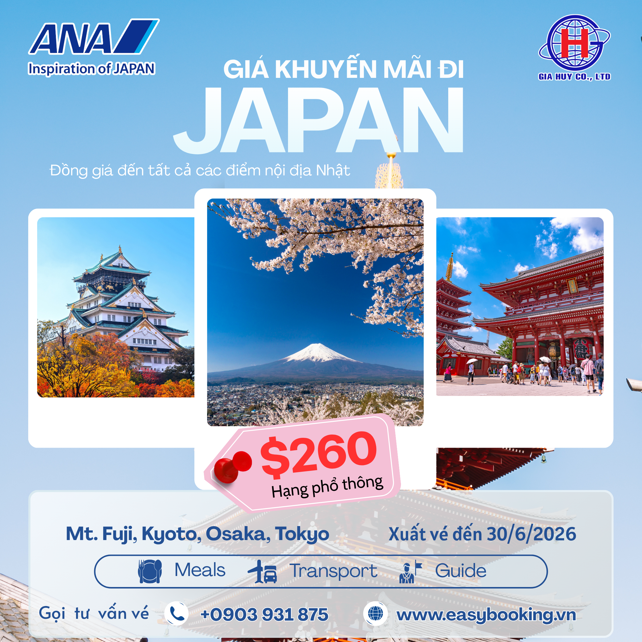 ✈️ Hãng All Nippon Airways ưu đãi chương trình TPHCM ĐẾN NHẬT BẢN