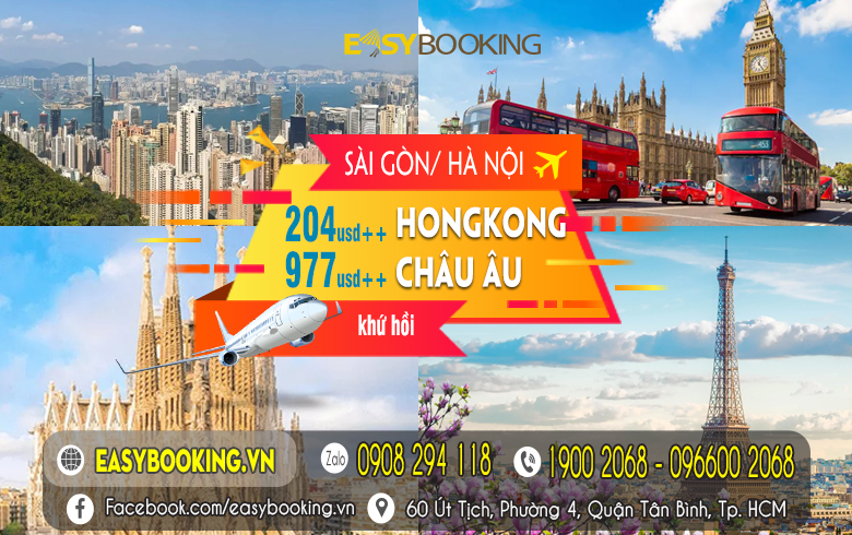 Vé máy bay đi HongKong - Châu Âu 02-2024 | Cathay Pacific