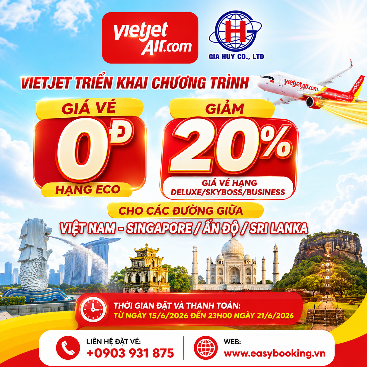 Vietjet triển khai bay quốc tế giảm 20% giá vé hạng Deluxe/Skyboss/Business