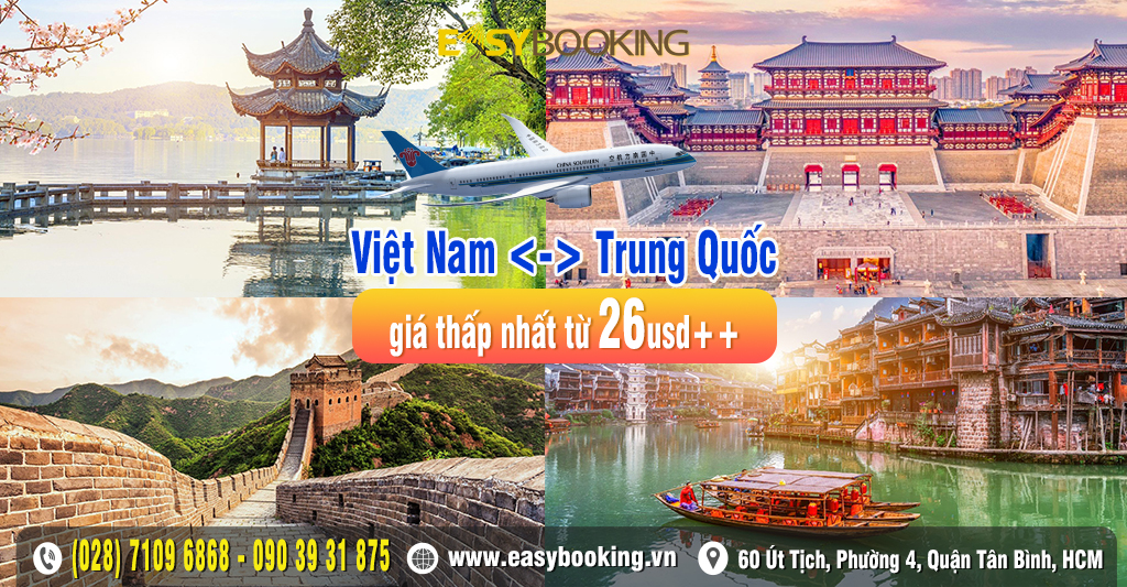chỉ từ 26usd vé máy bay đi Trung Quốc - Ưu đãi không thể bỏ lỡ tại Easybooking - China Southern Airlines