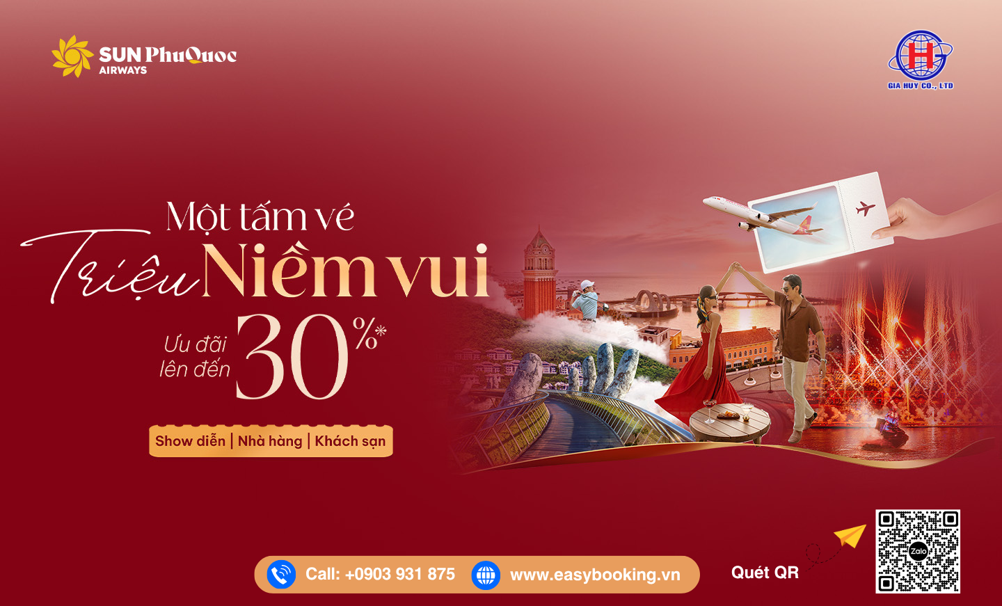 Ưu đãi tới 30% nghỉ dưỡng tại đảo ngọc khi đặt vé Sun PhuQuoc Airways
