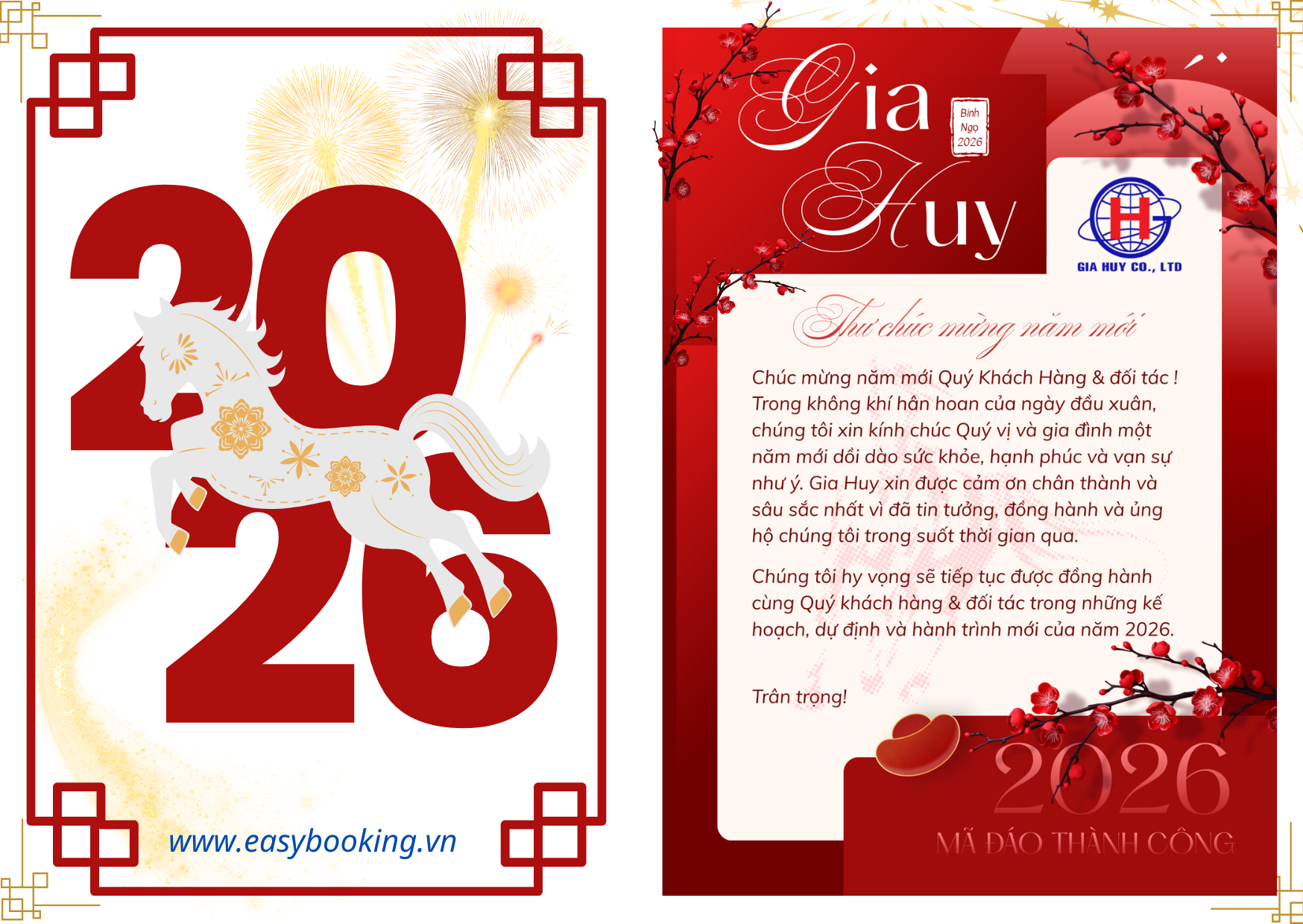 THƯ CẢM ƠN & CHÚC MỪNG NĂM MỚI 2026 