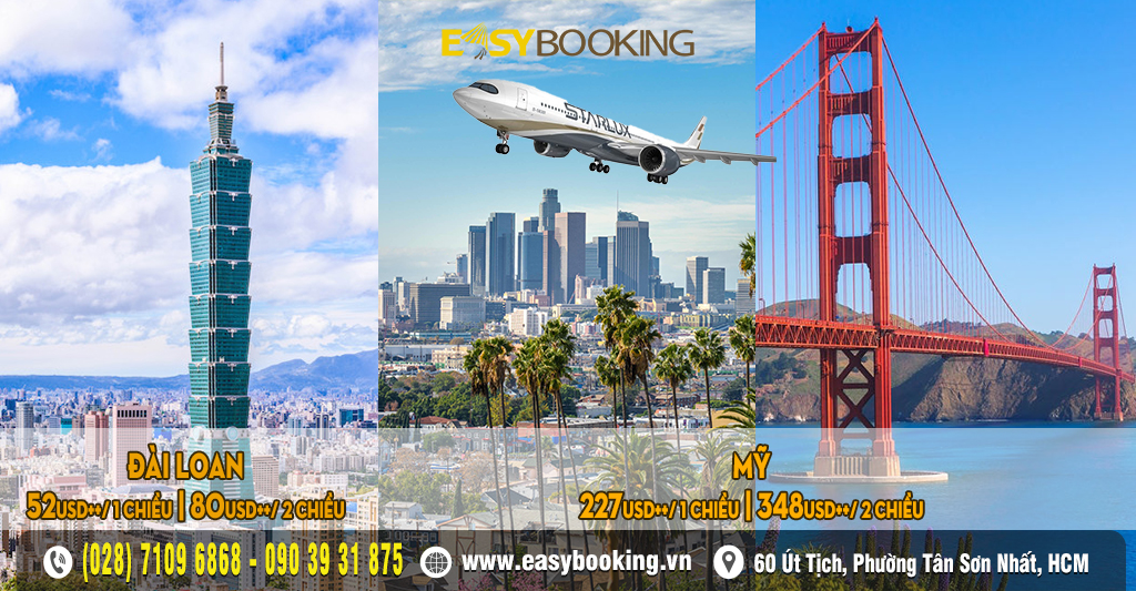 giá sốc từ 52usd - 227usd vé bay Đài Loan - Mỹ | Starlux