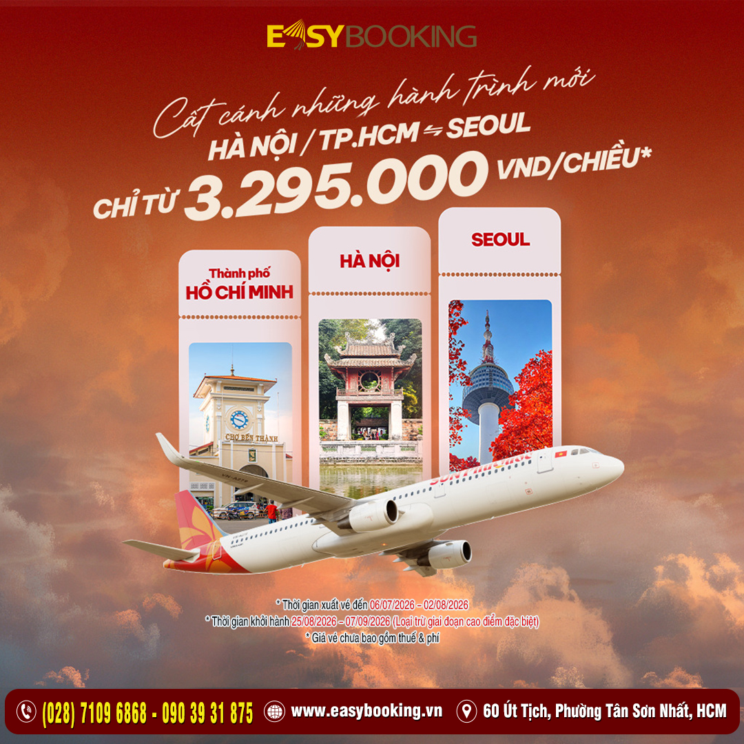 Hàn Quốc siêu gần - giá siêu rẻ chỉ từ 3tr3 - bay hãng Sun Phu Quoc Airways