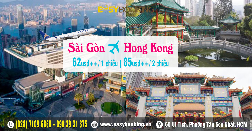 Giá hạt dẻ vé máy bay Sài Gòn đi Hong Kong giá từ 62usd - United Airlines
