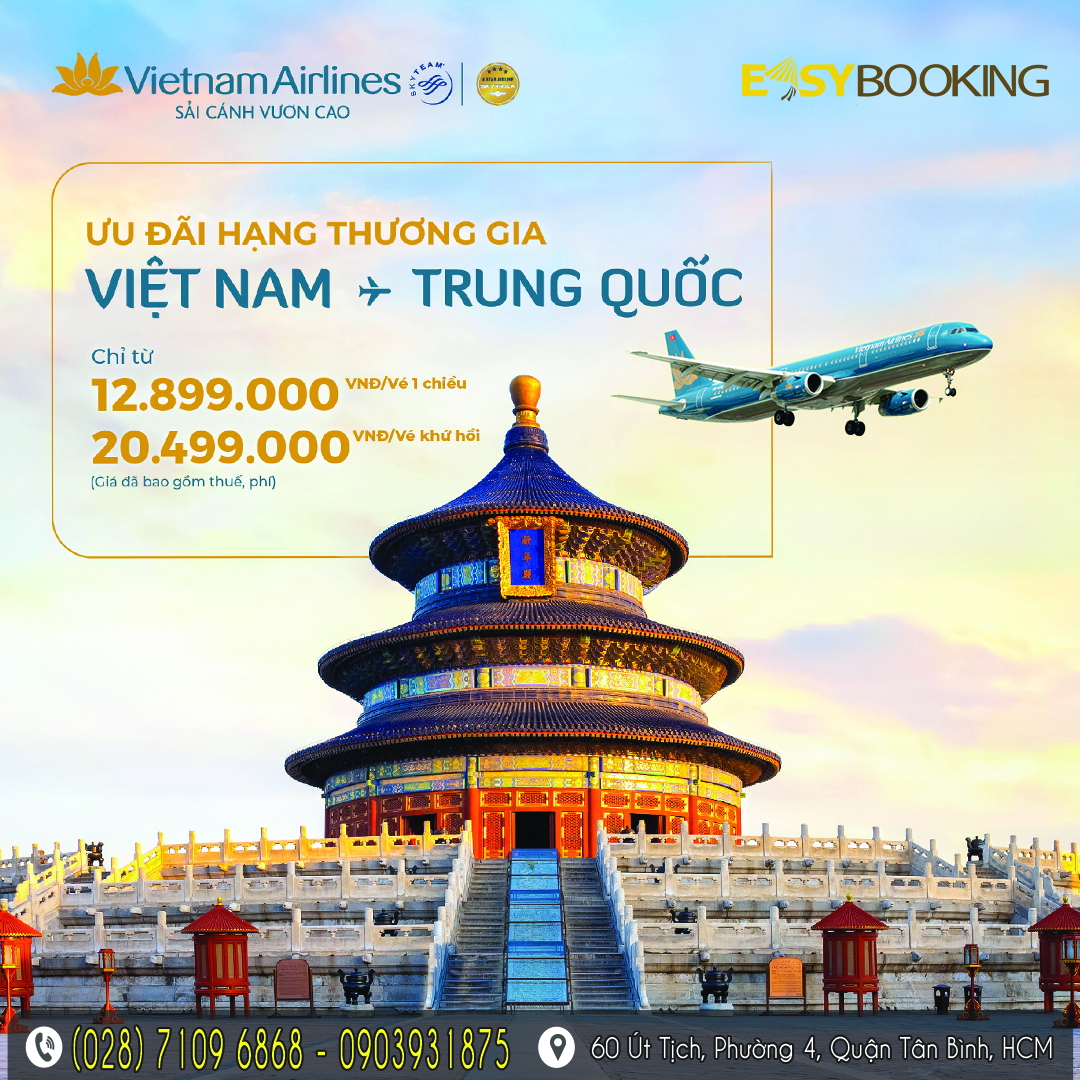 Bay hạng thương gia Sài Gòn - Bắc Kinh - Trải nghiệm đẳng cấp - Vietnam Airlines