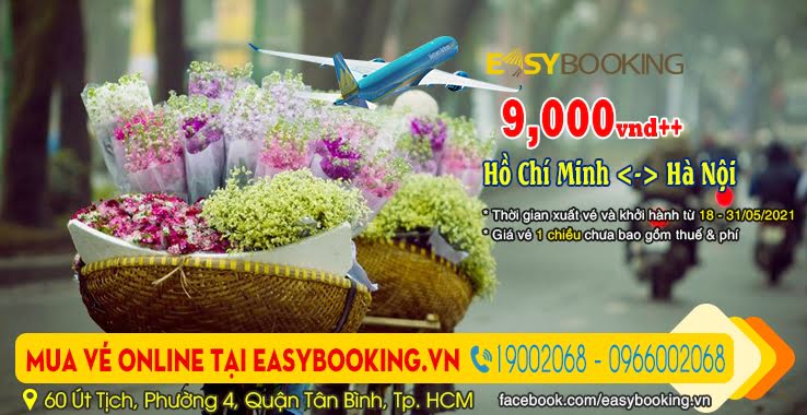 chuyến bay HCM - Hà Nội giá cạnh tranh đặc biệt từ 9000đ 05/2021 | Vietnam Airlines
