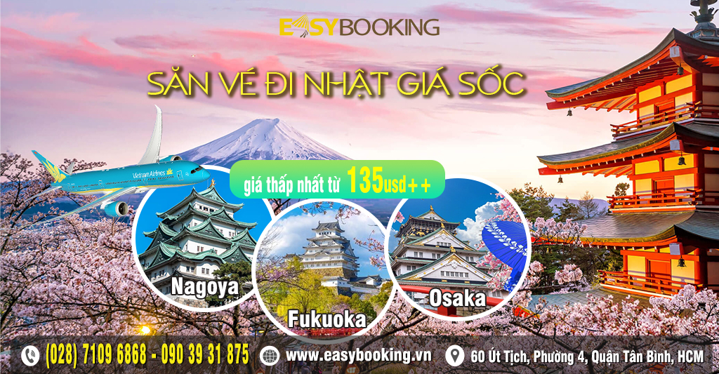 Săn vé đi Nhật giá sốc từ 135usd bay hãng Vietnam Airlines