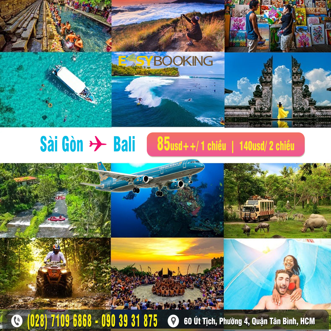 Vé máy bay đi Bali từ Sài Gòn giá ưu đãi từ 85usd - Vietnam Airlines