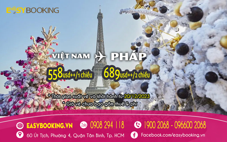 Ưu đãi vé máy bay Việt Nam đi Pháp giá chỉ từ 558usd 12-2023 | Vietnam Airlines