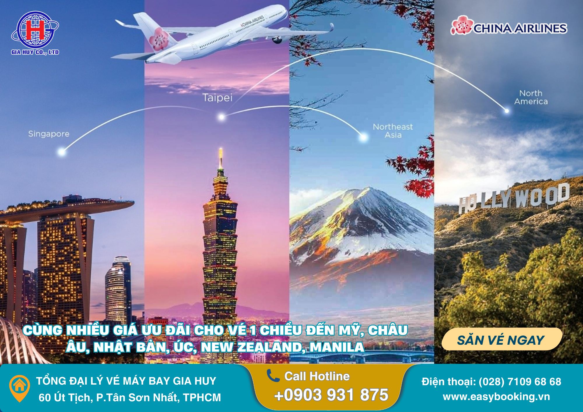 VIVU THẾ GIỚI CÙNG ĐẶC QUYỀN 15% TỪ CHINA AIRLINES