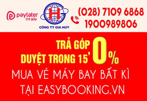 Hướng dẫn cách đặt vé máy bay trả góp 0% trên trang Easybooking.vn